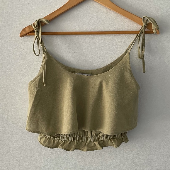 Linen crop top - Picture 1 of 4